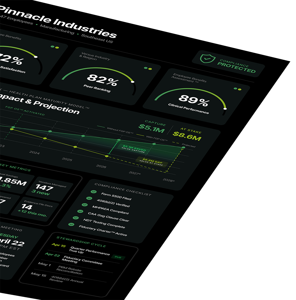 Heath Compass client dashboard — Pinnacle Industries